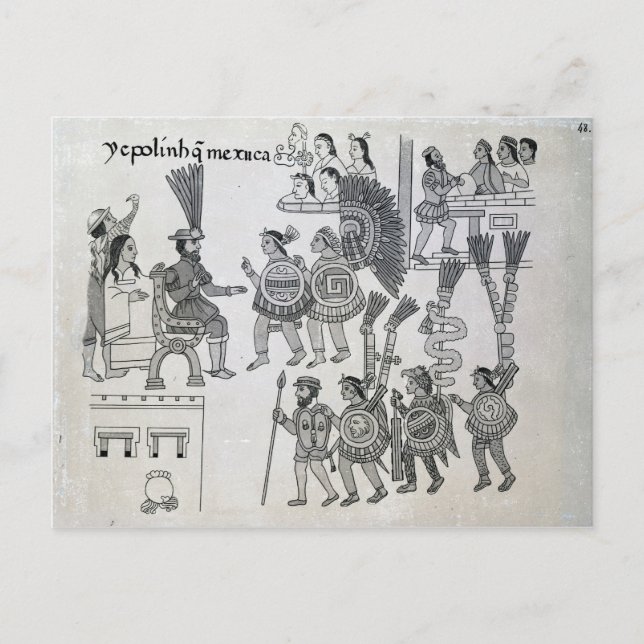 Carte Postale L'dernier empereur aztèque Cuauhtemoc cède (Devant)