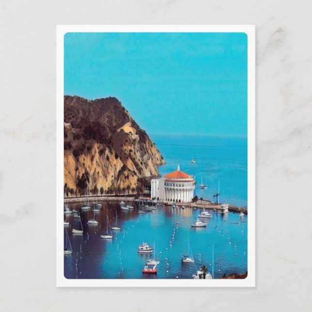 Carte Postale ldp PÈRE NOËL CATALINA ISLAND - port - (Devant)
