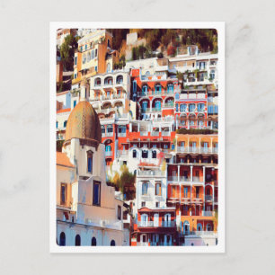 Carte Postale ldp POSITANO - ville - église Père Noël Maria Assu