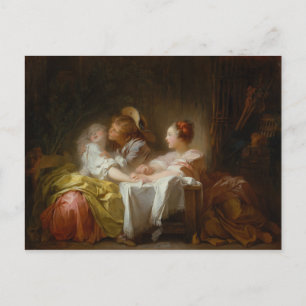 Carte Postale Le baiser volé - Jean Honoré Fragonard
