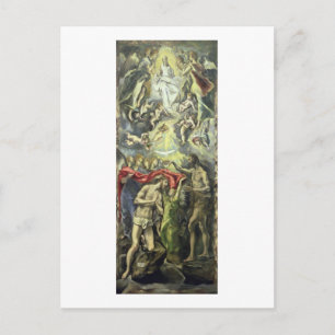 Carte Postale Le baptême du Christ, c.1597 (huile sur toile)