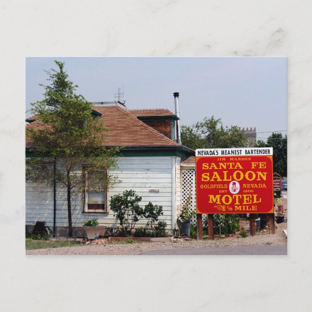 Carte Postale "Le barman du Nevada". Goldfield Nevada (Devant)