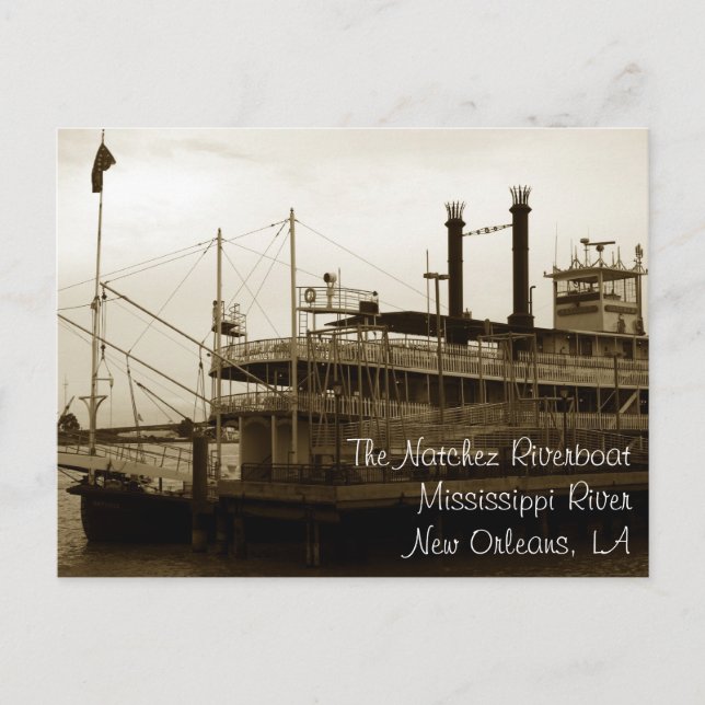 Carte Postale Le bateau à  vapeur de Natchez, la (Devant)