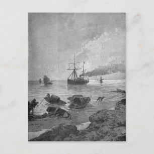 Carte Postale Le bateau à vapeur Vladivostok sur le fleuve Yangt