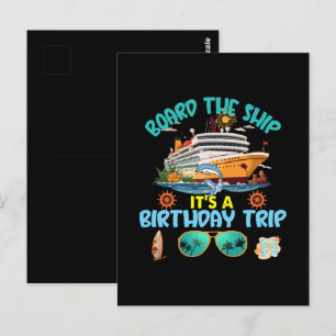 Carte Postale Le bateau C'est un voyage d'anniversaire