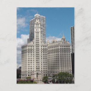 Carte Postale Le bâtiment Wrigley, Chicago, par une belle journé