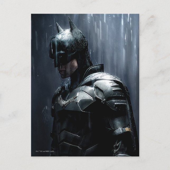 Carte Postale Le Batman sous la pluie (Devant)