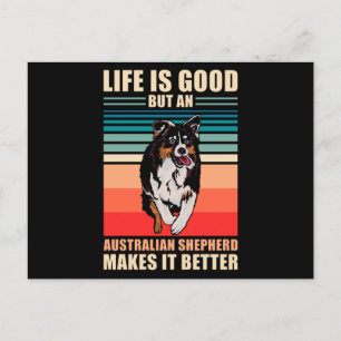 Carte Postale Le Berger Australien Dit :