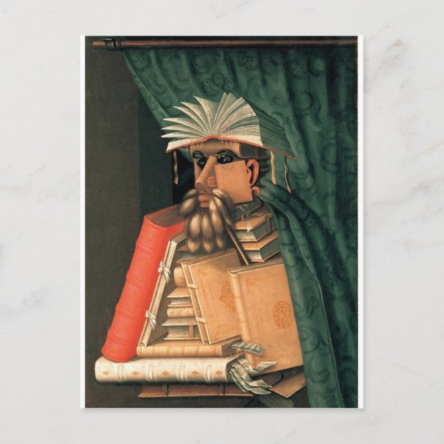 Carte Postale Le bibliothécaire de Giuseppe Arcimboldo (Devant)