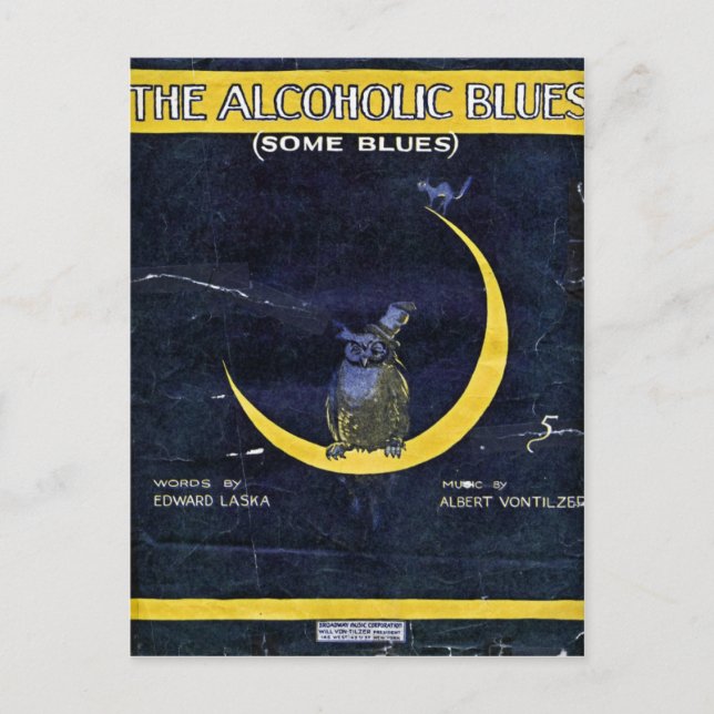 Carte Postale Le blues alcoolique (Devant)