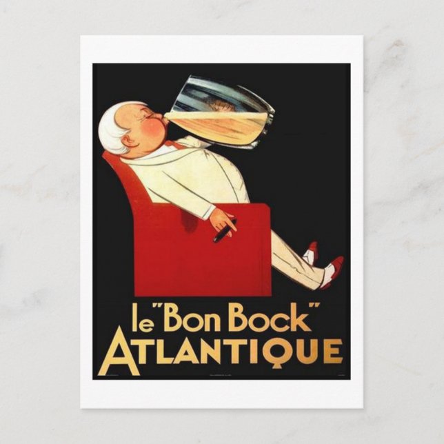 Carte Postale le Bon Bock Atlantique (Devant)
