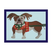 Le bouledogue Renne du Père Noël