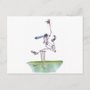 Carte Postale le bowler - cricket, tony fernandes