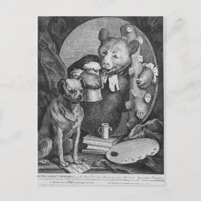 Carte Postale Le Bruiser Charles Churchill, (Devant)