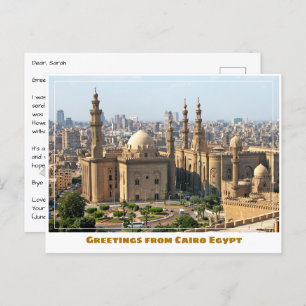 Carte Postale Le Caire Egypte avec mosquée