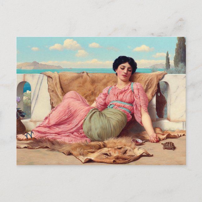 Carte Postale Le calme animal de compagnie de Godward (Devant)