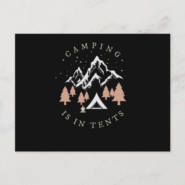 Carte Postale Le Camping Est Dans Les Tentes (Devant)