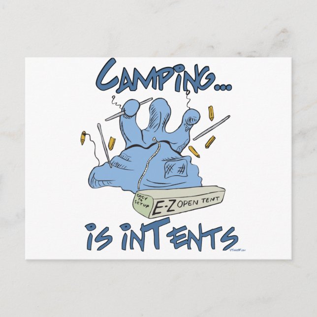 Carte Postale Le camping est l'intention (Devant)