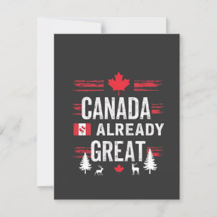 Carte Postale Le Canada est déjà un grand Anti-MAGA Anti-Trump
