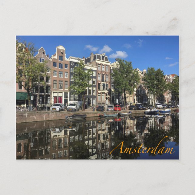 Carte Postale Le canal d'Amsterdam (Devant)