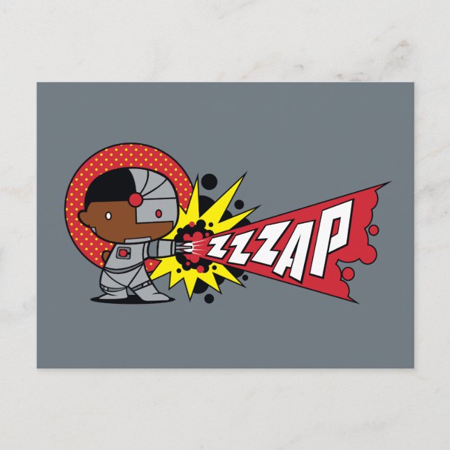 Carte Postale Le canon Cybernétique de Chibi Cyborg (Devant)