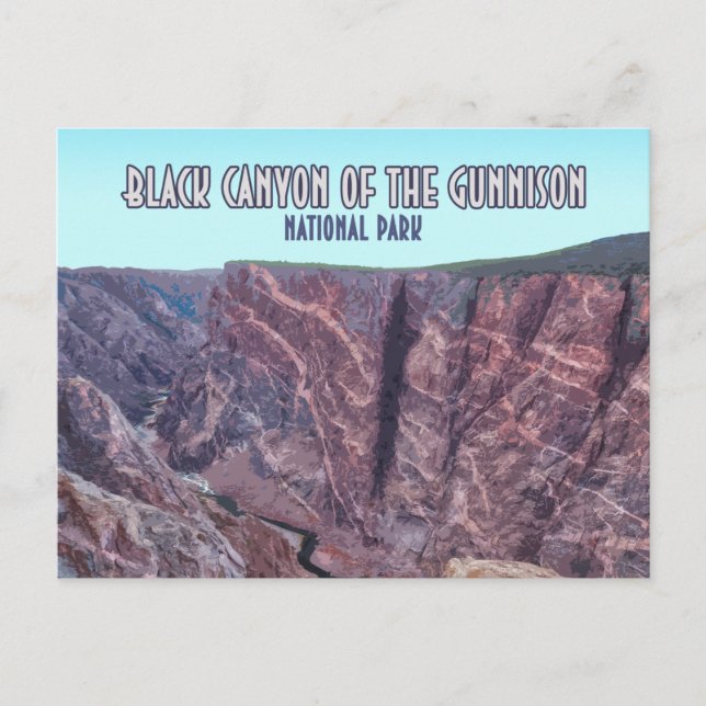 Carte Postale Le canyon noir du parc national Gunnison (Devant)