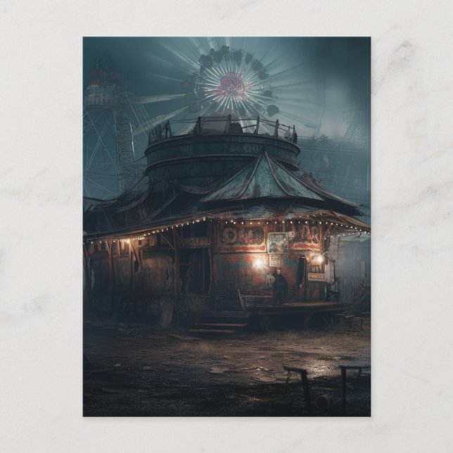 Carte Postale Le Carnaval de cirque abandonné et hanté (Devant)