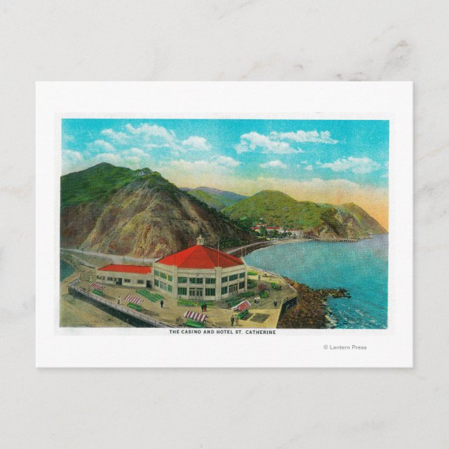 Carte Postale Le Casino et l'Hôtel St Catherine (Devant)