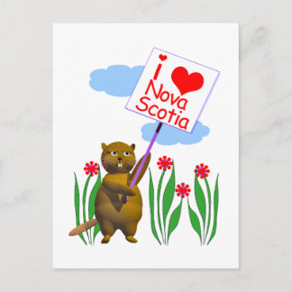 Carte Postale Le castor canadien aime la Nouvelle-Écosse