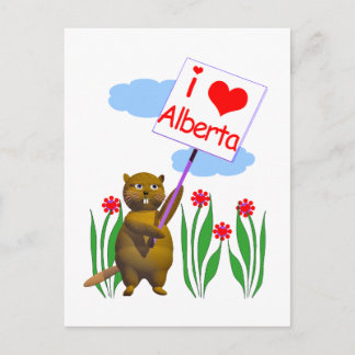 Carte Postale Le castor canadien aime l'Alberta