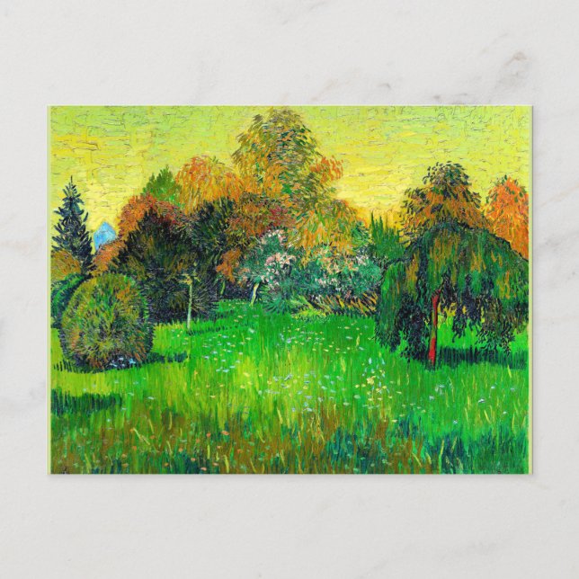 Carte Postale Le célèbre tableau de Van Gogh, Le Jardin du Poète (Devant)