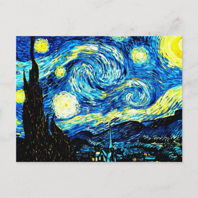 Carte Postale Le célèbre tableau de Van Gogh, Starry Night (Devant)