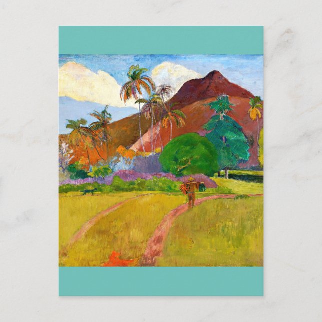 Carte Postale Le célèbre tableau du Paysage tahitien de Paul Gau (Devant)