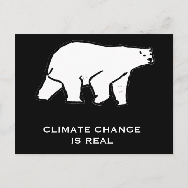 Carte Postale Le changement climatique est réel (Devant)