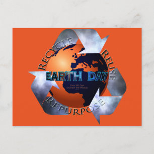 Carte Postale Le changement de jour des terres dans le monde