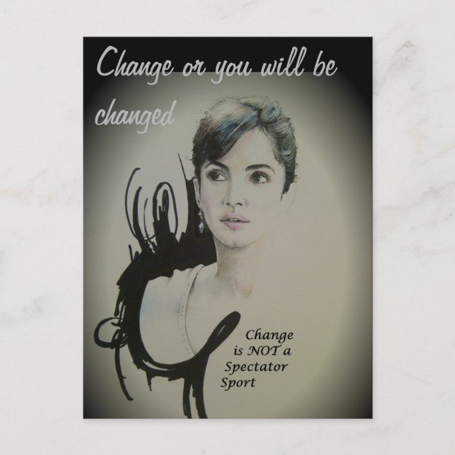 Carte Postale Le changement n'est pas un spectateur Sport Art Im (Devant)