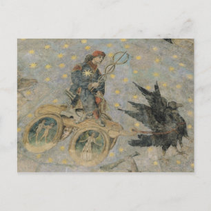 Carte Postale Le Chariot de Mercure, détail de la voûte