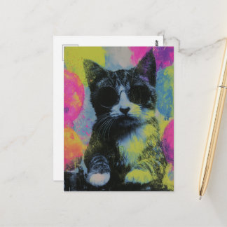 Carte Postale Le Chat de Fête