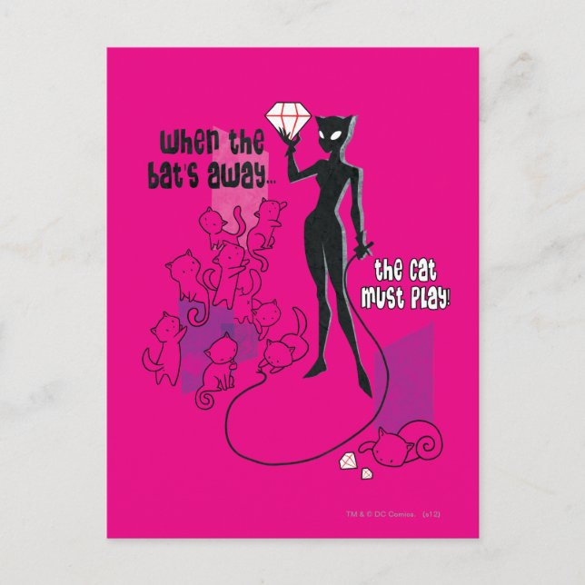 Carte Postale Le chat doit jouer (Devant)