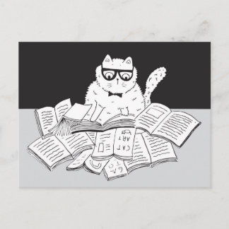 Carte Postale Le Chat Nerd