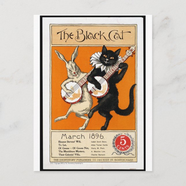Carte Postale Le chat noir (Devant)