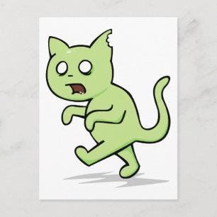Carte Postale Le chat Zombie se lève à nouveau