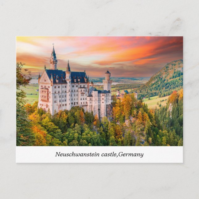 Carte Postale Le château de Neuschwanstein (Devant)