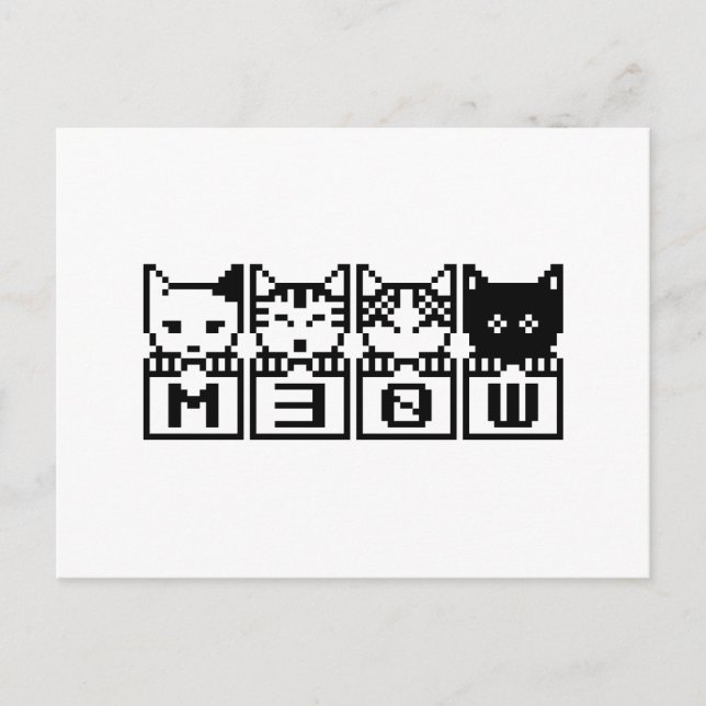 CARTE POSTALE LE CHATS M30W 8 BITS (Devant)