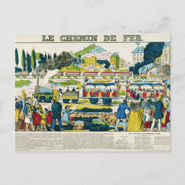 Carte Postale Le chemin de fer (Devant)
