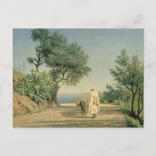 Carte Postale Le chemin de la mer, Algérie, 1883 (Devant)