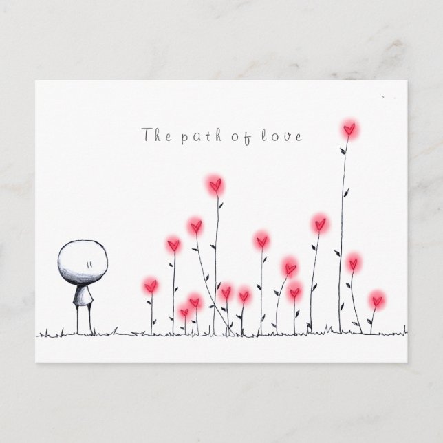 Carte Postale Le chemin de l'amour (Devant)