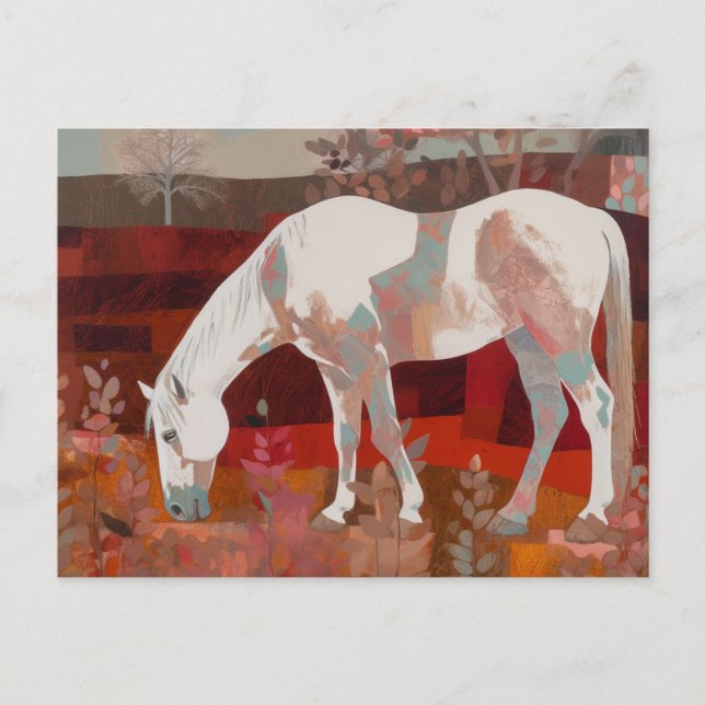 Carte Postale Le Cheval au Pâturage (Devant)