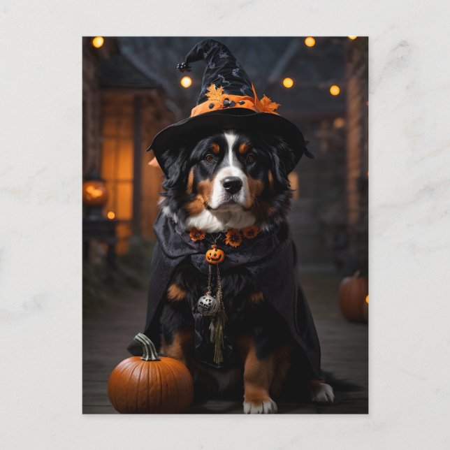 Carte Postale Le chien bernois Spooktacular : Un Howl-o-Ween d'H (Devant)