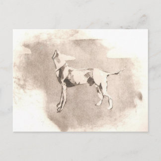 Carte Postale Le chien sans tête